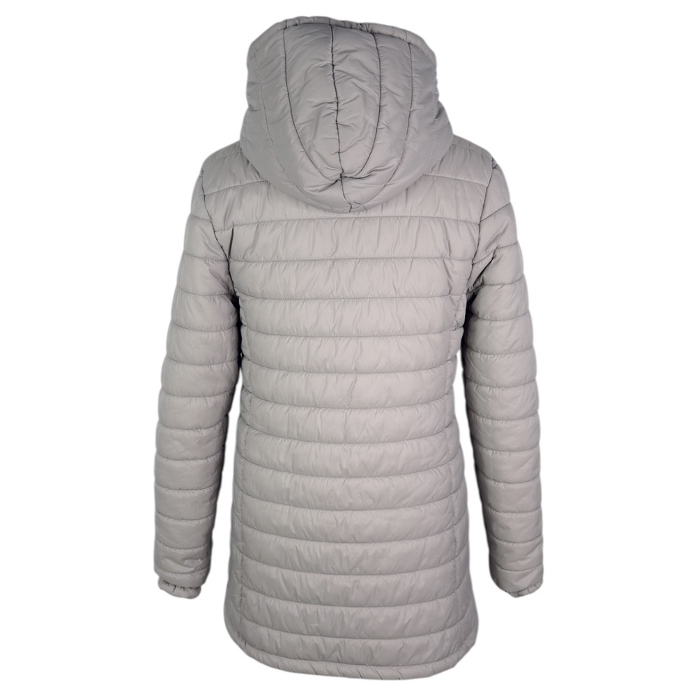 Eddie Bauer Taupe Puffer Coat sz S * Neutral Parka Packable Travel Jacket - Picture 3 of 13